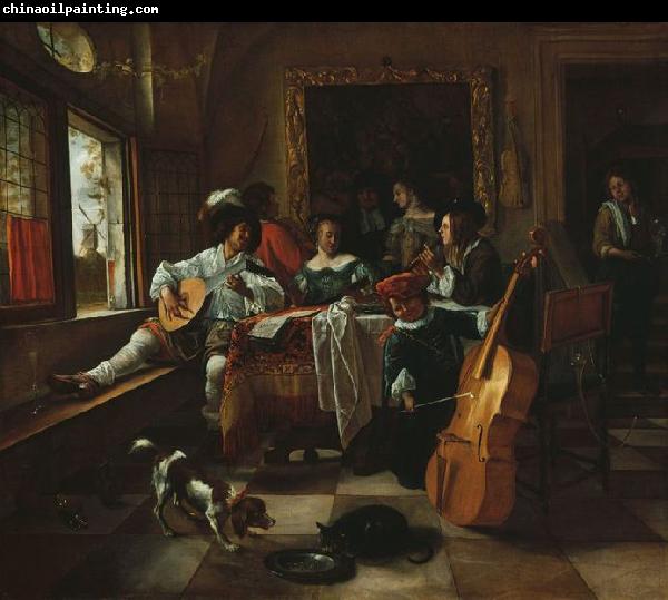 Jan Steen The Family Concert (1666) by Jan Steen