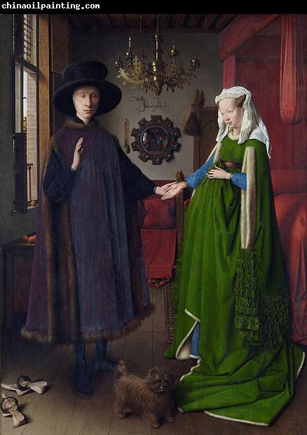 Jan Van Eyck Untitled, known in English as The Arnolfini Portrait, The Arnolfini Wedding, The Arnolfini Marriage, The Arnolfini Double Portrait, or Portrait of Gio