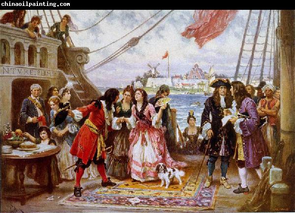 Jean Leon Gerome Ferris Captain Kidd in New York Harbor