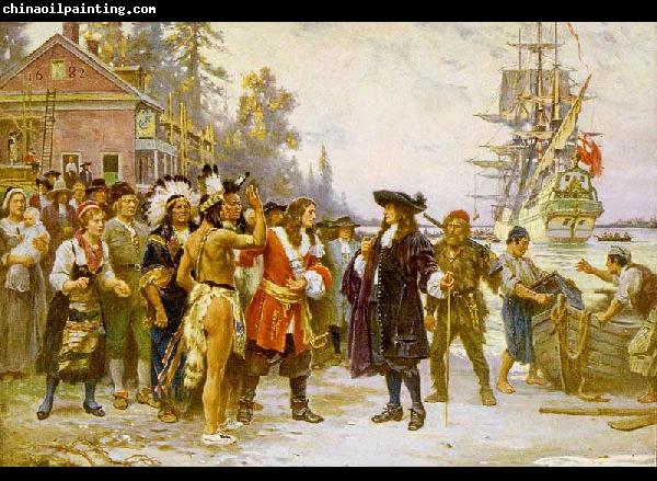 Jean Leon Gerome Ferris The Landing of William Penn