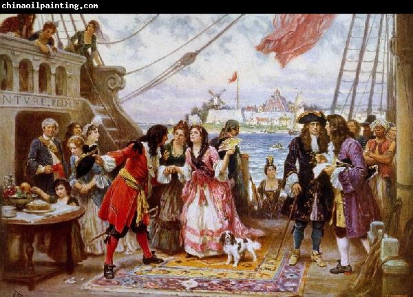 Jean Leon Gerome Ferris Captain Kidd in New York Harbor