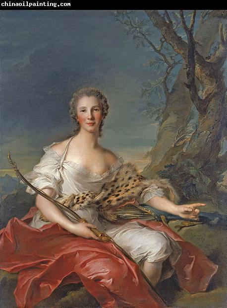 Jean Marc Nattier Portrait of Madame Bouret as Diana