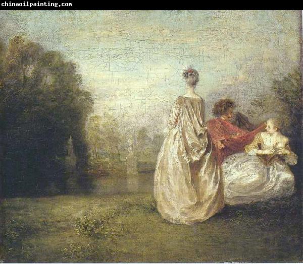 Jean antoine Watteau Les deux cousines