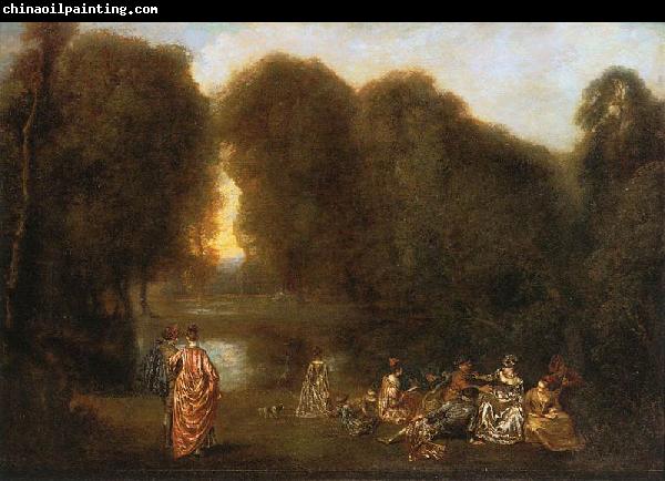 Jean-Antoine Watteau Gathering in the Park