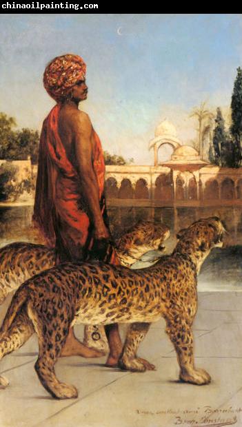 Jean-Joseph Benjamin-Constant Palace Guard with Two Leopards