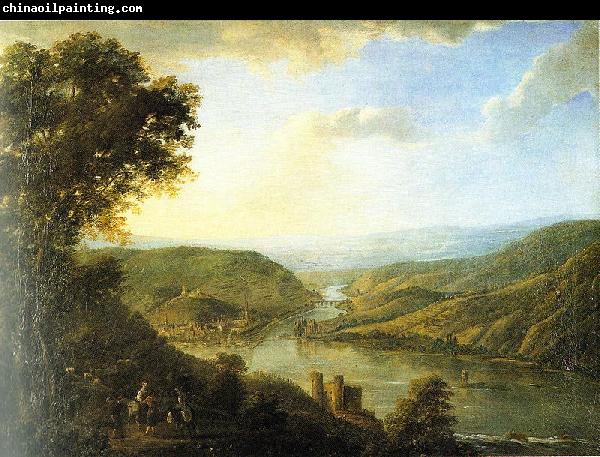 Johann Caspar Schneider Rhine valley by Johann Caspar Schneider