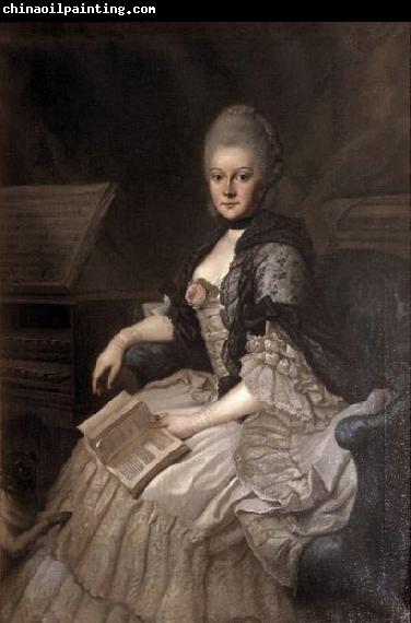 Johann Ernst Heinsius Portrait of Anna Amalie von Sachsen-Weimar-Eisenach,