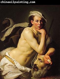 Johann Zoffany Self portrait as David with the head of Goliath