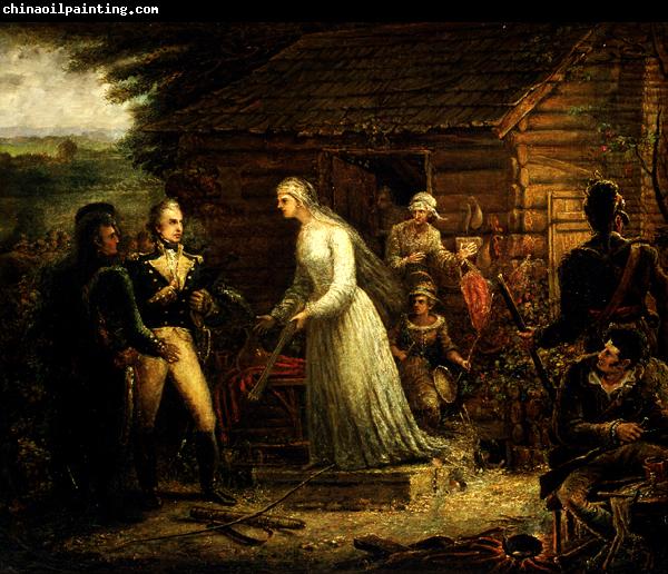 John Blake White Mrs. Motte Directing Generals Marion and Lee to Burn Her Mansion by John Blake White