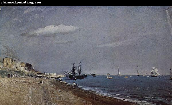 John Constable Beach of Brighton with sailing boats