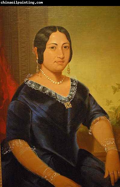 John Mix Stanley Portrait of Princess Manaiula Tehuiarii, granddaughter of King Pomare I of Tahiti, Wife of High Chief William Kealaloa Kahanui Sumner