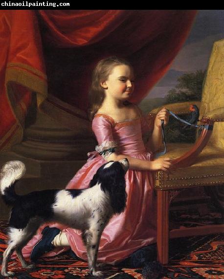 John Singleton Copley Young lady with a Bird and dog