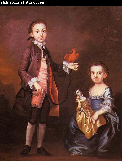 John Wollaston Portrait of Mann Page and his sister Elizabeth