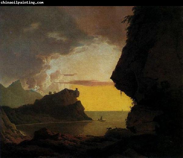 Joseph wright of derby Joseph Wright of Derby. Sunset on the Coast near Naples