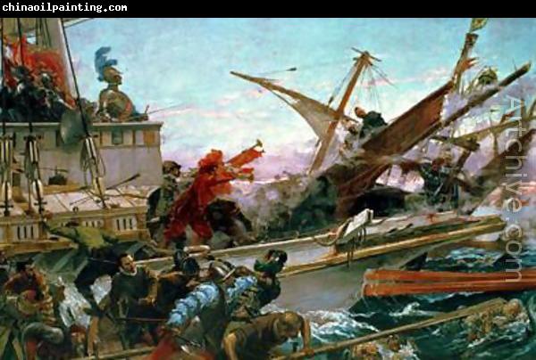 Juan Luna The Naval Battle of Lepanto of 1571 waged by Don John of Austria. Don Juan of Austria in battle, at the bow of the ship,