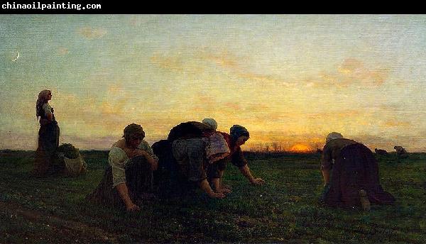 Jules Breton The Weeders, oil on canvas painting by Metropolitan Museum of Art