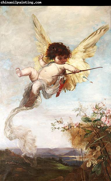 Julius Kronberg Cupid with a Bow