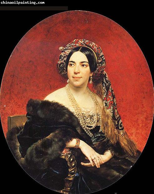 Karl Briullov Portrait of princess Mariya Volkonskaya