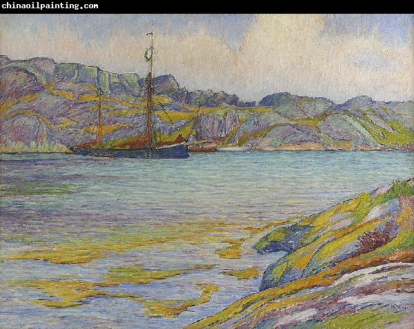 Karl Nordstrom Boats by a cliff, Kyrkesund