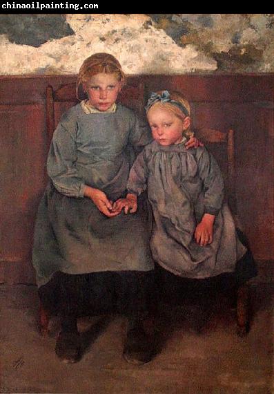 Leon Frederic Two Walloon Country Girls
