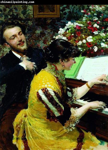 Leon Wyczolkowski I once saw - scene at the piano.