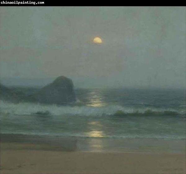 Lionel Walden Moonlight Over the Coast, oil painting by Lionel Walden