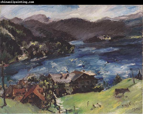 Lovis Corinth Walchensee, Landscape with cattle