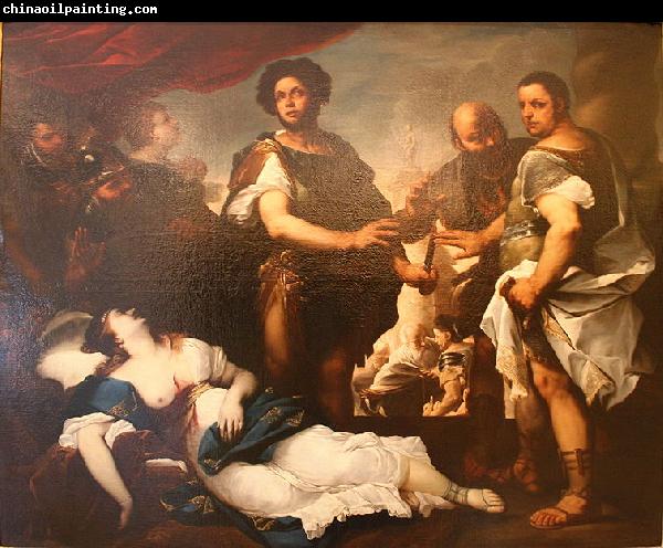 Luca  Giordano La mort de Lucrece