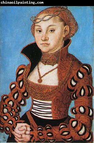 Lucas  Cranach Portrait dune noble dame saxonne