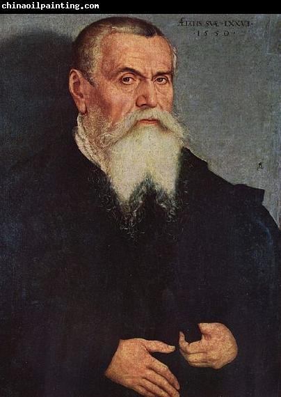 Lucas  Cranach Selbstportrat im 77 Lebensjahr