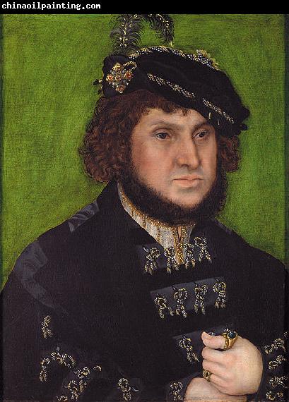 Lucas Cranach Part of a diptych with the portrait of his son, Johann Friedrich the Magnanimous