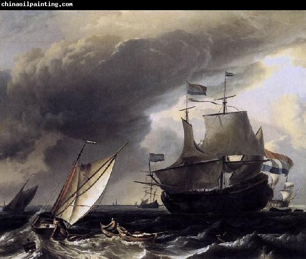 Ludolf Bakhuizen Dutch Vessels on the Sea at Amsterdam