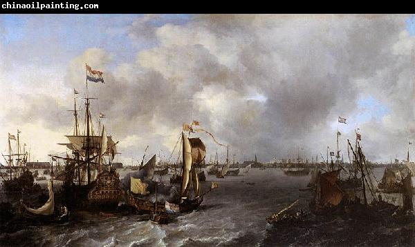 Ludolf Bakhuizen View of Amsterdam with Ships on the Ij