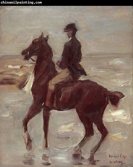 Max Liebermann Reiter am Strand nach links