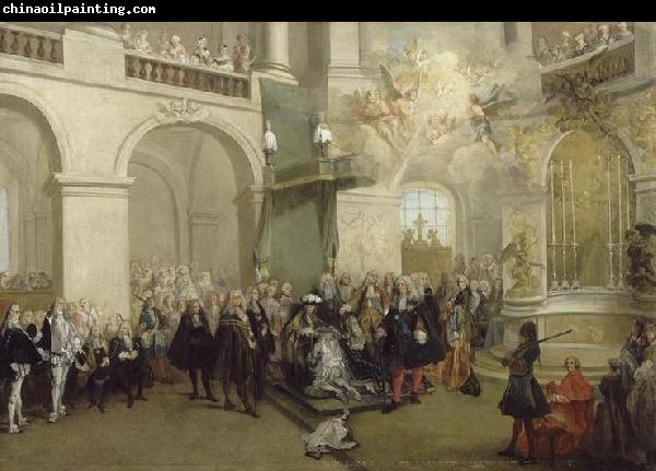 Nicolas Lancret La remise de l'Ordre du Saint-Esprit dans la chapelle de Versailles