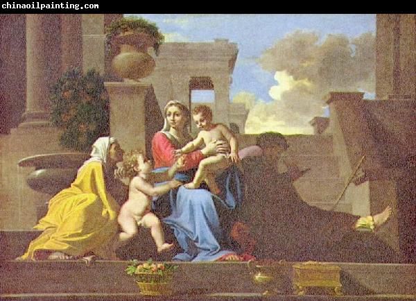 Nicolas Poussin Heilige Familie auf der Treppe