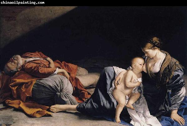 Orazio Gentileschi Dimensions and material of painting