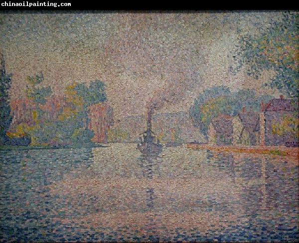 Paul Signac L'Hirondelle Steamer on the Seine