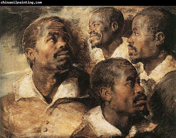 Peter Paul Rubens Four Studies of the Head of a Negro