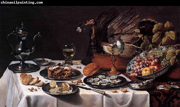 Pieter Claesz Still Life with Turkey Pie