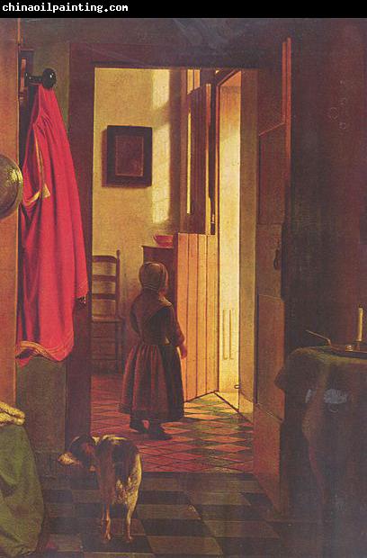 Pieter de Hooch Mutter an der Wiege, Detail