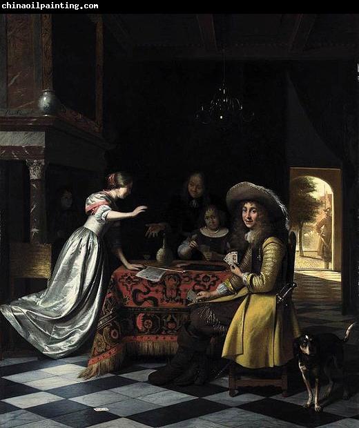 Pieter de Hooch Card Players at a Table