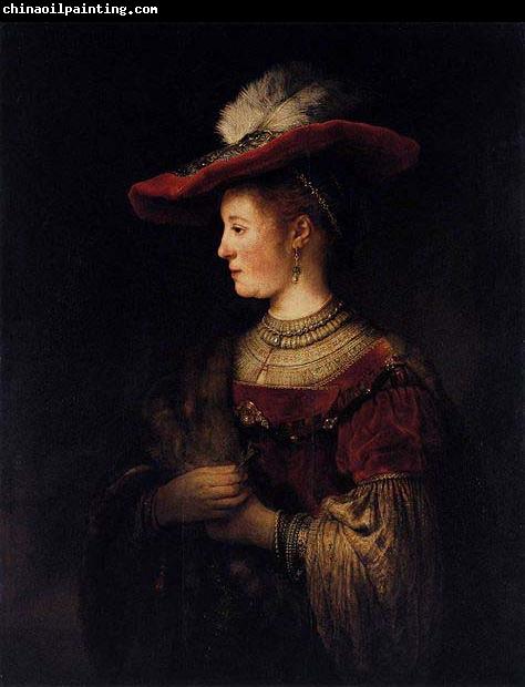 REMBRANDT Harmenszoon van Rijn Saskia in Pompous Dress