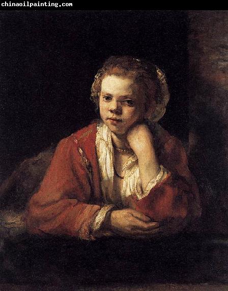 REMBRANDT Harmenszoon van Rijn Girl at a Window