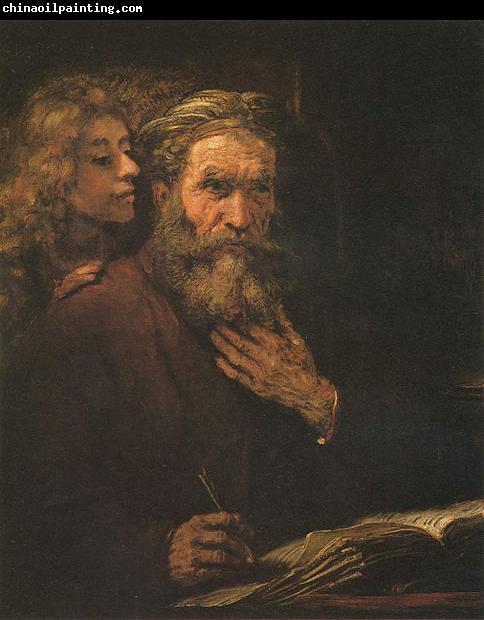 REMBRANDT Harmenszoon van Rijn Evangelist Mathaus und der Engel