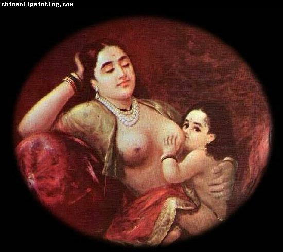 Raja Ravi Varma The suckling child