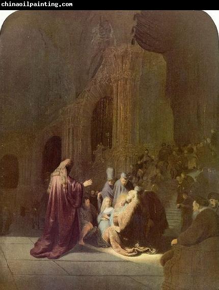 Rembrandt Peale Simeon in the temple