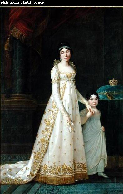 Robert Lefevre Queen of Naples with her daughter Zenaide Bonaparte