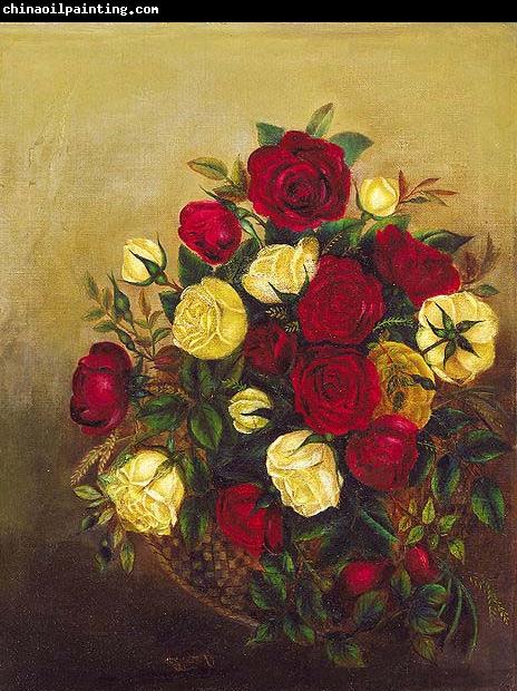 Robert Scott Duncanson Roses Still Life