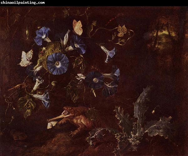 SCHRIECK, Otto Marseus van Blaue Winde, Krote und Insekten